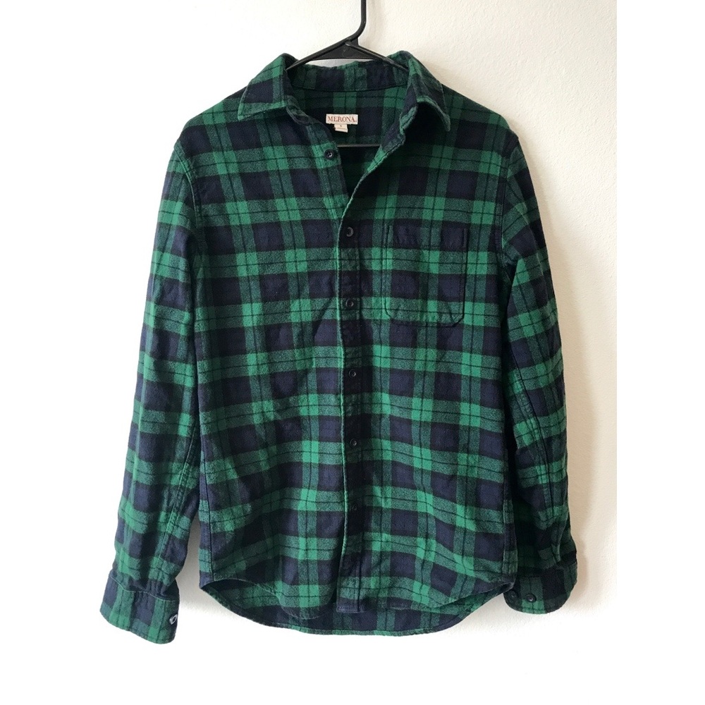 Merona Green Flannel Shirt